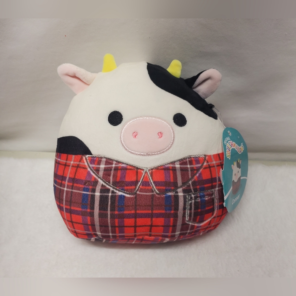 ✨️Nwt Connor Squishmallows Red and Black Plaid Plush